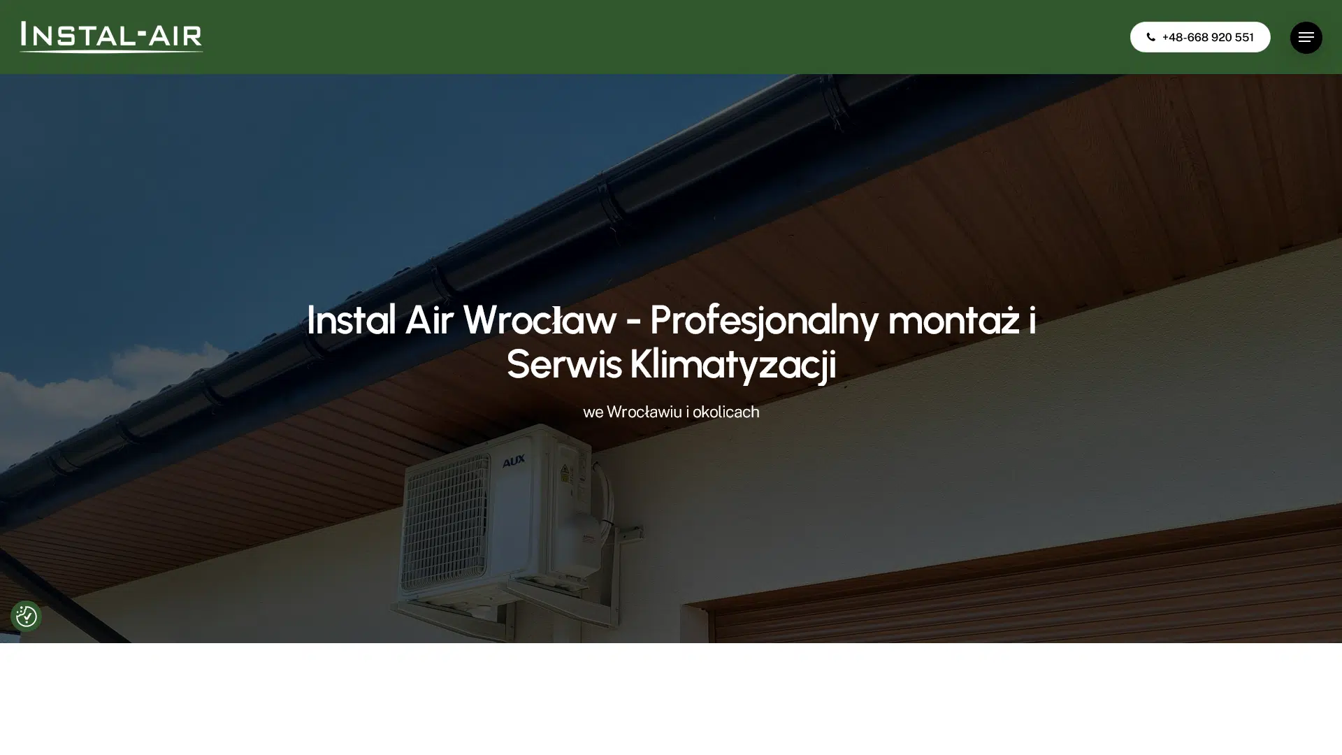 Landing Page 12 Landing Instal Air z jedną ofertą i prowadzeniem do kontaktu