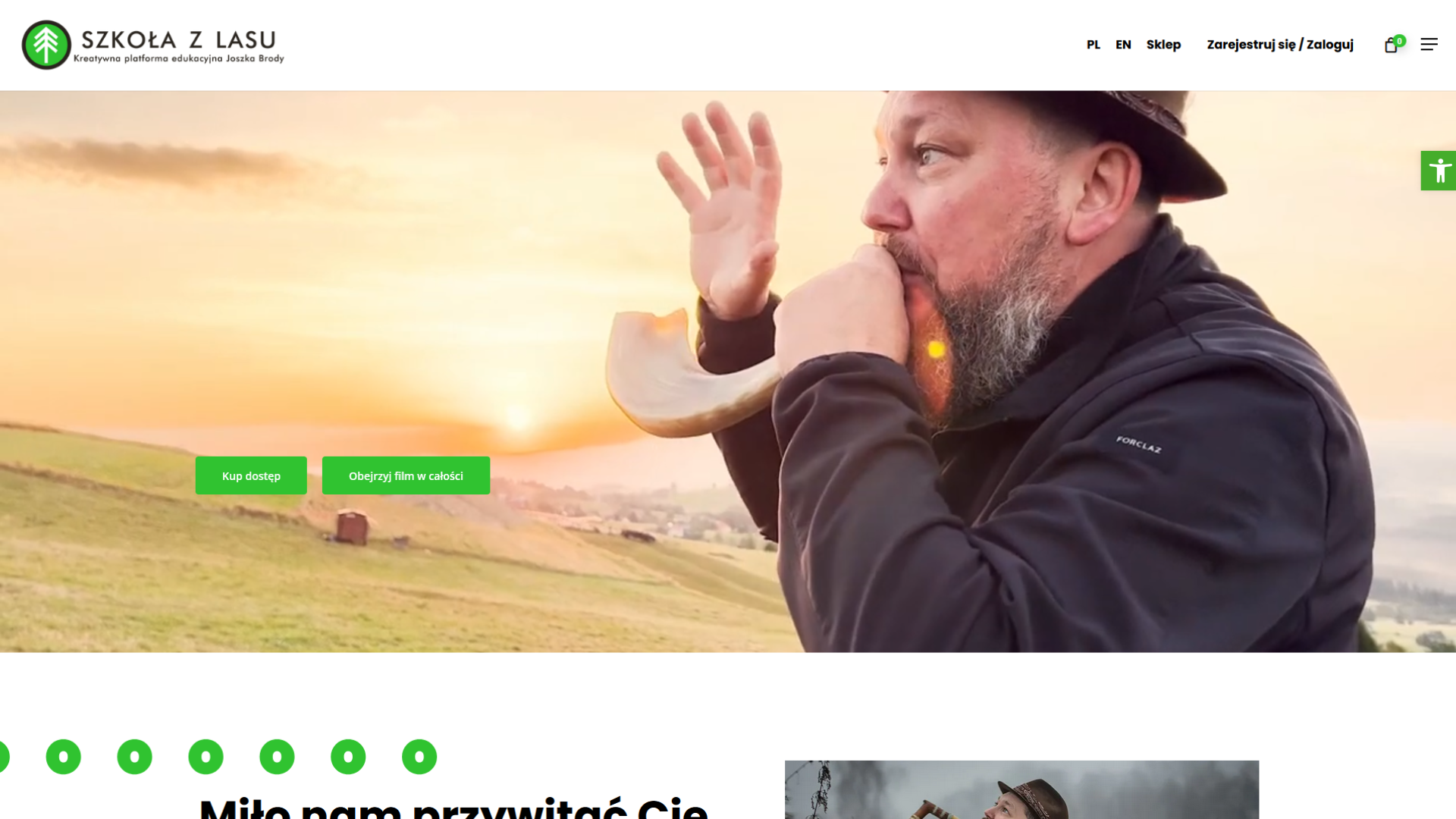 szkolazlasu.pl – strona, sklep i LMS